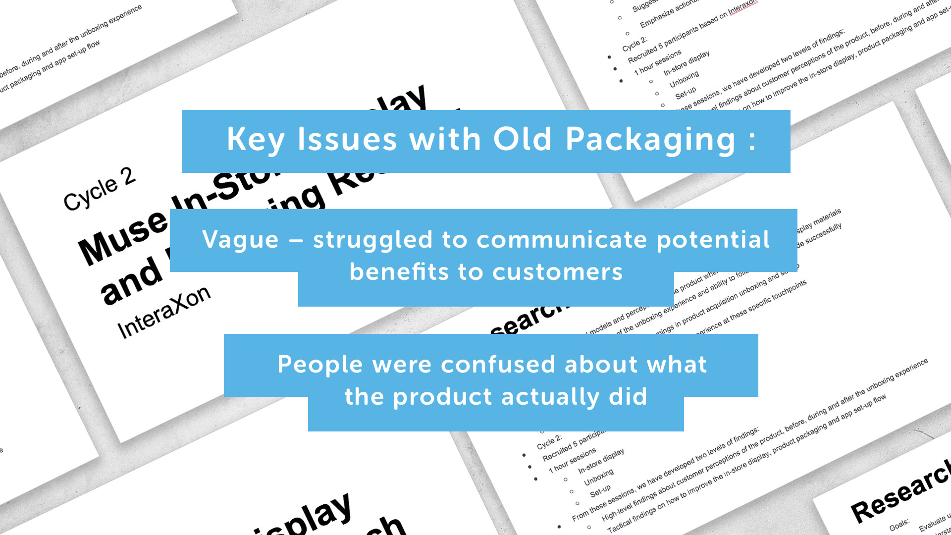 MUSE - Key Isues with Old Packaging